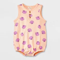Baby Shell Romper - Cat & Jack™ Peach Orange 18M
