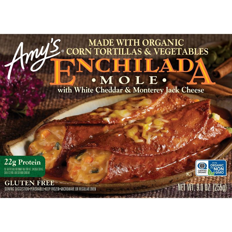 slide 4 of 4, Amy's Amys Frozen Enchilada Mole - 9oz, 9 oz