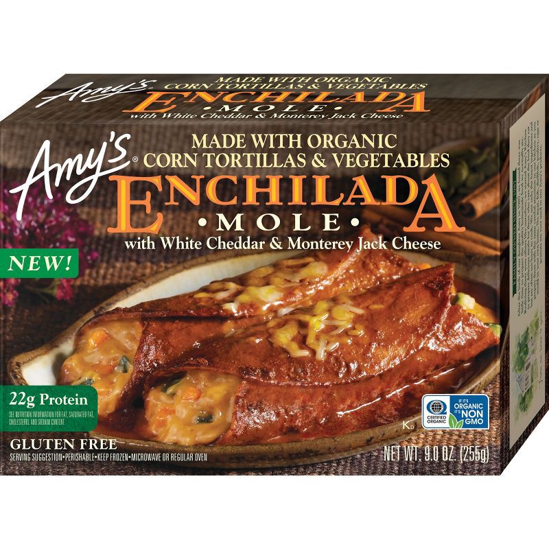 slide 1 of 4, Amy's Amys Frozen Enchilada Mole - 9oz, 9 oz