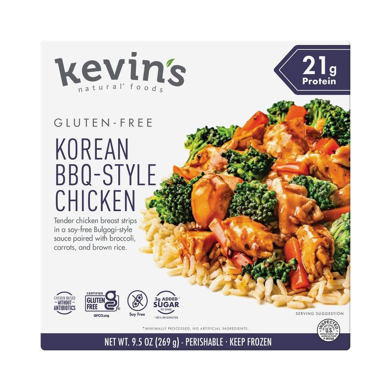 slide 1 of 5, Kevin's Natural Foods Frozen Gluten Free Korean BBQ Style Chicken - 9.5oz, 9.5 oz