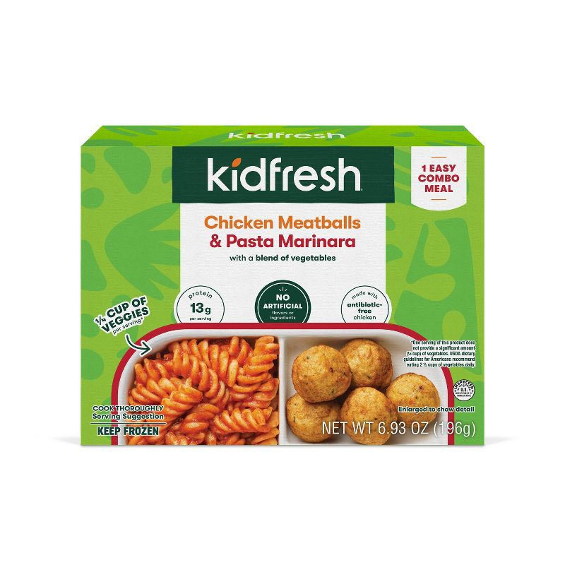 slide 2 of 5, Kidfresh Frozen Chicken Meatballs & Pasta Marinara - 6.9oz, 6.9 oz