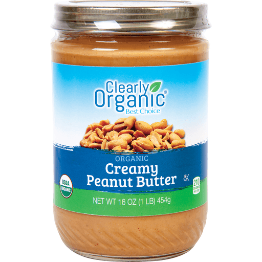 slide 1 of 1, Clearly Organic Creamy Peanut Butter, 16 oz