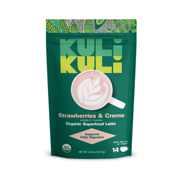 slide 1 of 1, Kuli Kuli Mo Superfood Latte Strwbry, 4.43 oz