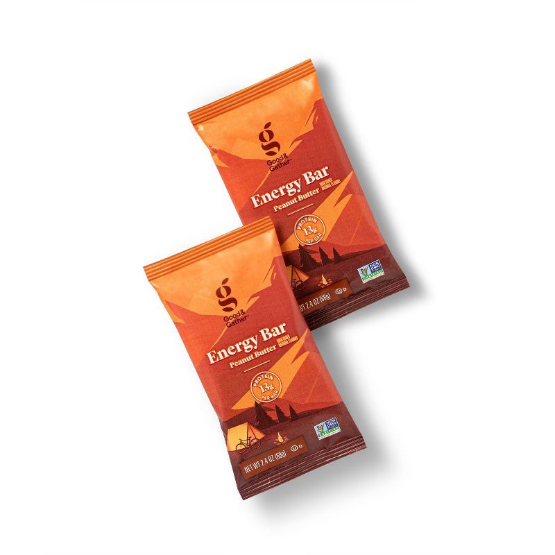 slide 3 of 6, Energy Bar Peanut Butter - 13g Protein - 5ct - Good & Gather™, 13 gram, 5 ct