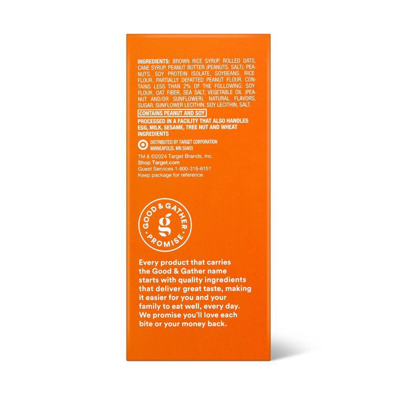 slide 4 of 6, Energy Bar Peanut Butter - 13g Protein - 5ct - Good & Gather™, 13 gram, 5 ct