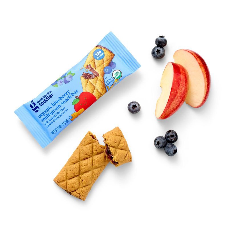 slide 3 of 4, Organic Toddler Snack Bar 25Gm 6ct - Blueberry & Carrot - Good & Gather™, 6 ct