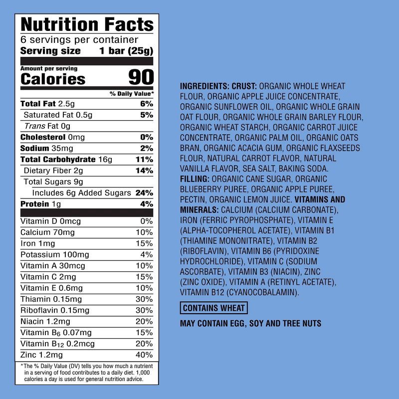 slide 4 of 4, Organic Toddler Snack Bar 25Gm 6ct - Blueberry & Carrot - Good & Gather™, 6 ct