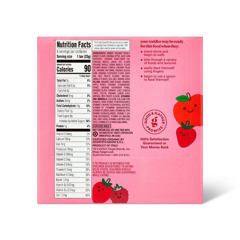 slide 3 of 3, Organic Toddler Snack Bar - Strawberry - Good & Gather™, 1 ct