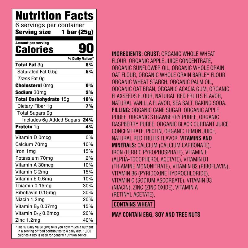 slide 4 of 4, Organic Toddler Snack Bar 25GM 6ct - Strawberry - Good & Gather™, 6 ct