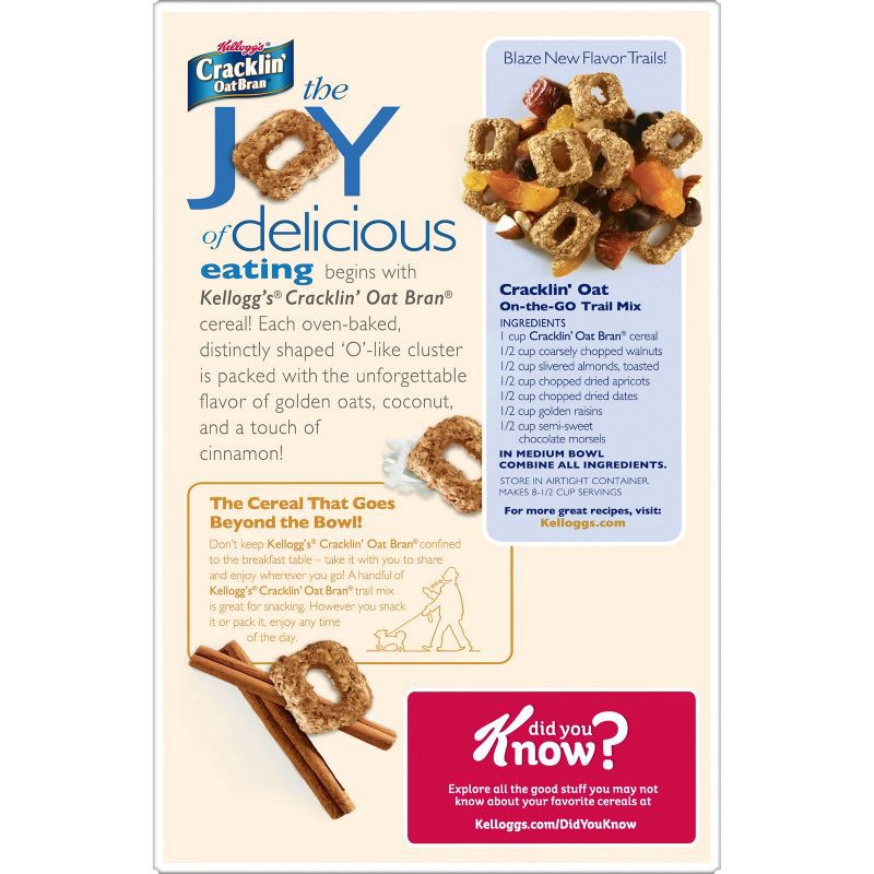 slide 6 of 12, Kellogg's Cracklin Oat Bran Breakfast Cereal - 16.5oz, 16.5 oz