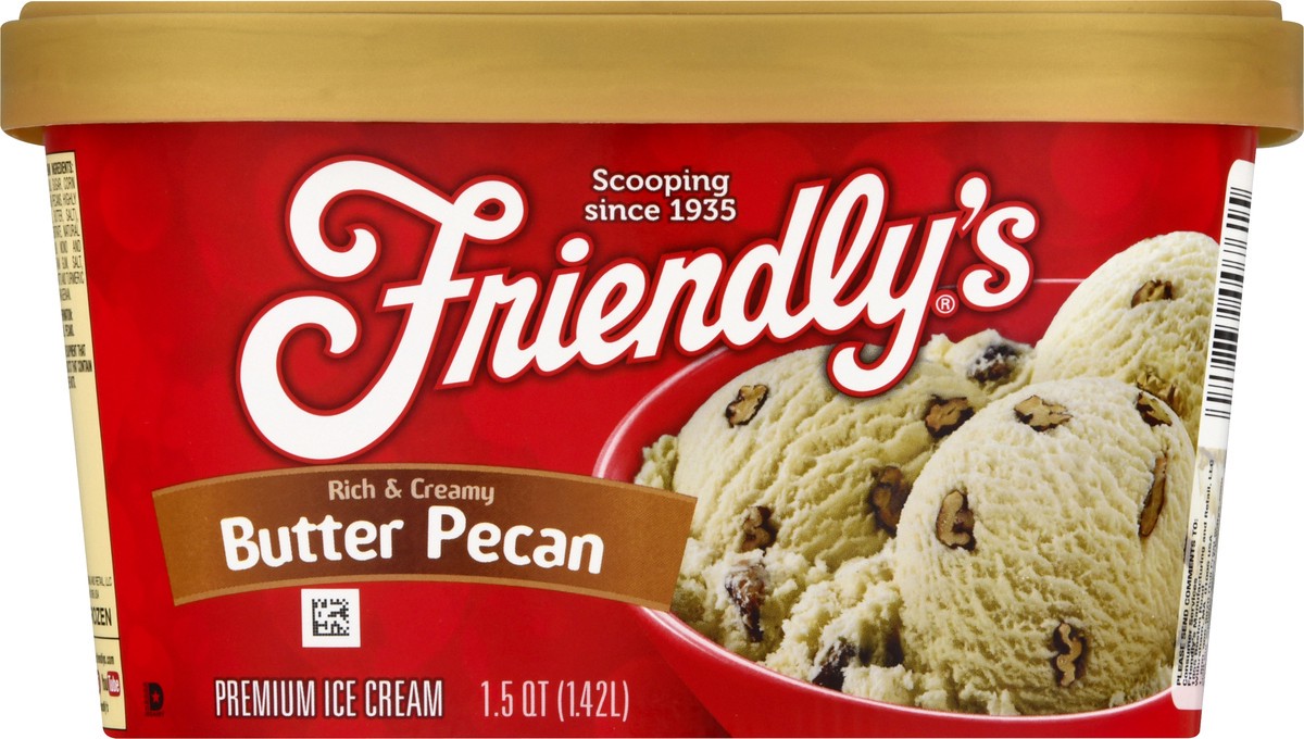 slide 5 of 9, Friendly's Butter Pecan Ice Cream, 1.5 qt