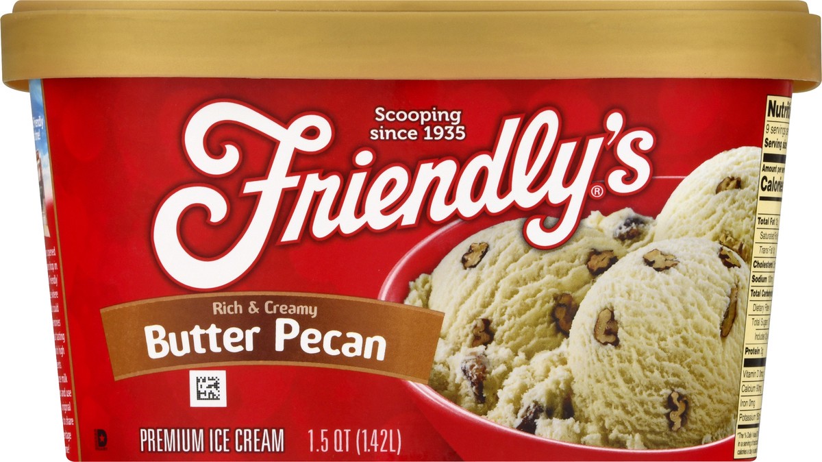 slide 6 of 9, Friendly's Butter Pecan Ice Cream, 1.5 qt