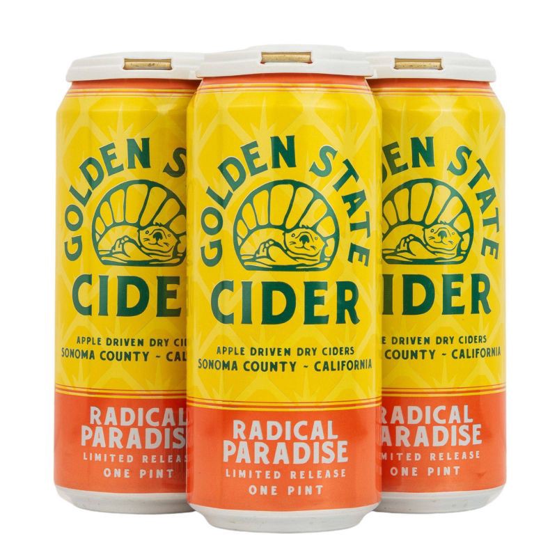 slide 1 of 3, Golden State Cider Radical Paradise - 4pk/16 fl oz Cans, 4 ct; 16 fl oz