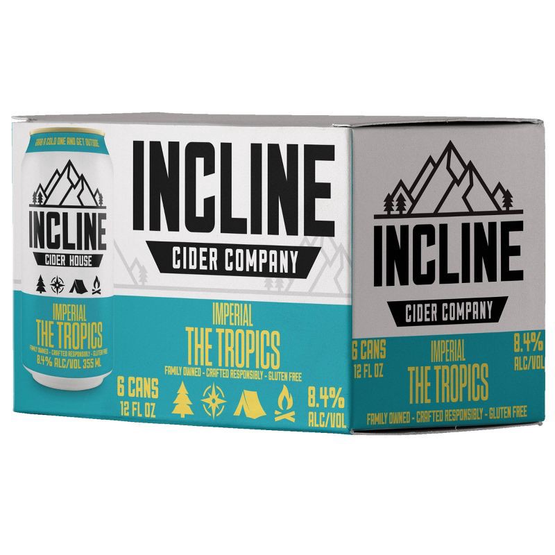 slide 1 of 3, Incline Cider Company Imperial Tropics POG Cider - 6pk/12 fl oz Cans, 6 ct; 12 fl oz