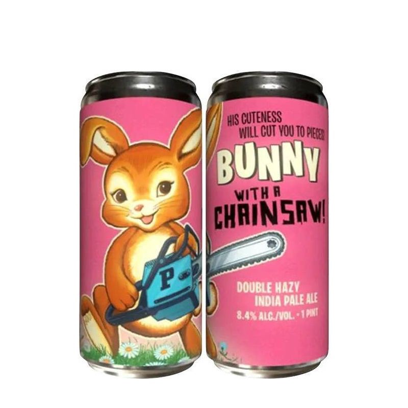 slide 1 of 1, Paperback Brewing Co Paperback Bunny With A Chainsaw DIPA - 4pk/16 fl oz Cans, 4 ct; 16 fl oz