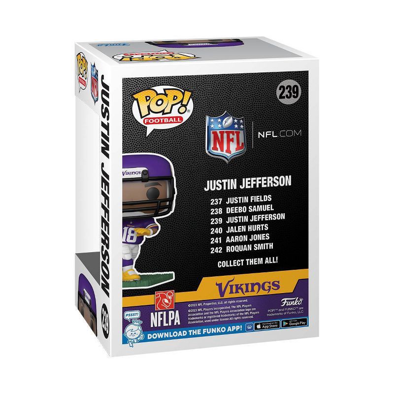 slide 3 of 3, Funko POP! NFL: Minnesota Vikings - Justin Jefferson, 1 ct