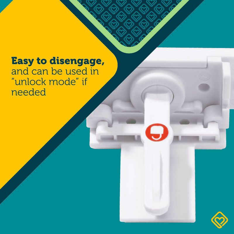 slide 5 of 12, Safety 1st Secure-to-Explore Adhesive Locks - White - 4pk, 4 ct