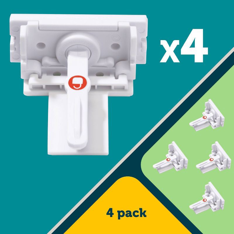 slide 6 of 12, Safety 1st Secure-to-Explore Adhesive Locks - White - 4pk, 4 ct