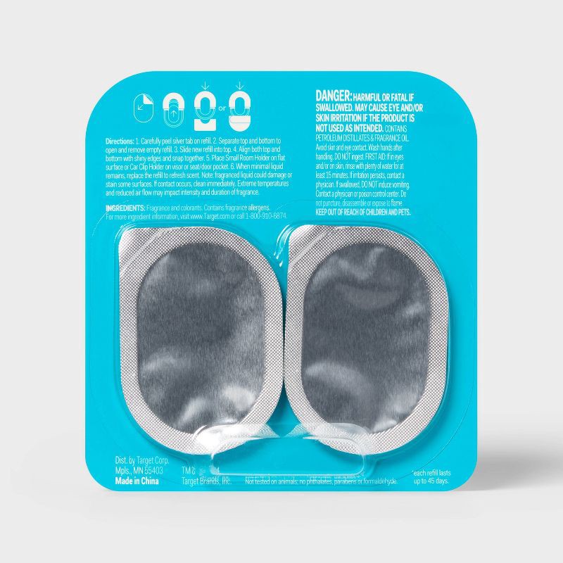 slide 3 of 3, Small Room and Car Clip Refills - Ocean Air - 0.5 fl oz/2ct - up&up™, 2 ct; 0.5 fl oz