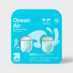 Small Room and Car Clip Refills - Ocean Air - 0.5 fl oz/2ct - up&up™