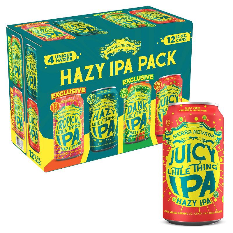 slide 1 of 7, Sierra Nevada Hazy IPA Variety Pack - 12pk/12 fl oz Cans, 12 ct; 12 fl oz