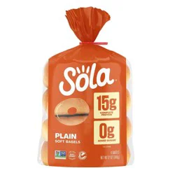 Sola Bread Sola Original Plain Bagel - 12oz