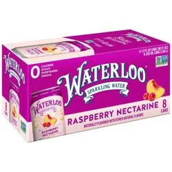 Waterloo Sparkling Water Waterloo Raspberry Nectarine Sparkling Water - 8pk/12 fl oz Cans