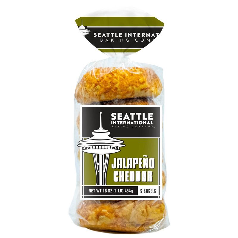 slide 1 of 5, Seattle International Baking Company Seattle International Jalapeno Cheddar Bagel, 1 ct