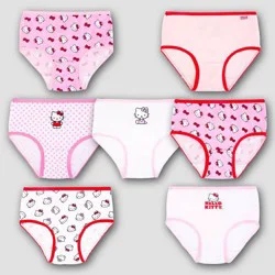 Girls' Hello Kitty 7pk Briefs - 4: Classic Pattern Cotton Underwear