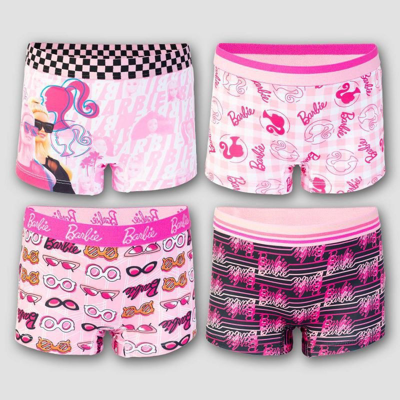 slide 2 of 5, Girls' Barbie 4pk Underwear - 8, 4 ct