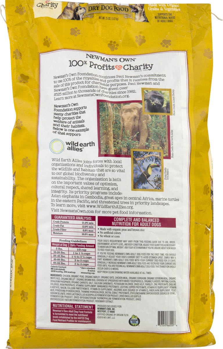 slide 7 of 10, Newman's Own Dry Dog Food 25.0 lb, 25 lb