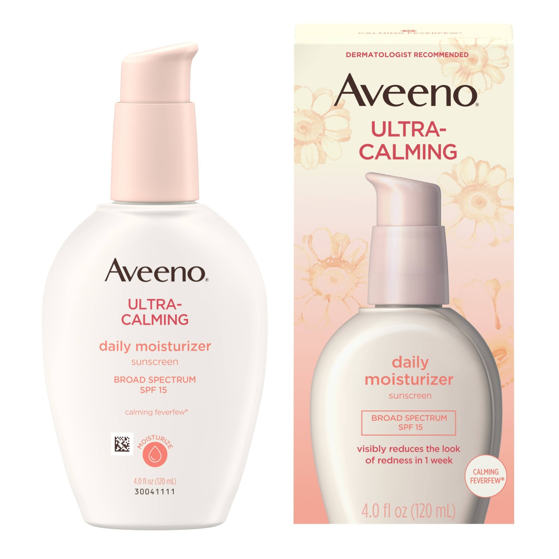 slide 1 of 9, Aveeno Ultra-Calming Daily Moisturizer Sunscreen - SPF 15 - 4 fl oz, 15 x 4 fl oz