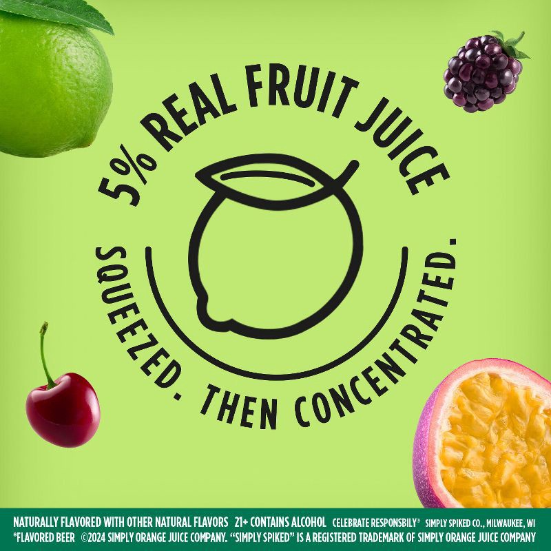 slide 4 of 7, Simply Spiked Limeade Variety Pack - 12pk/12 fl oz Cans, 12 ct; 12 fl oz