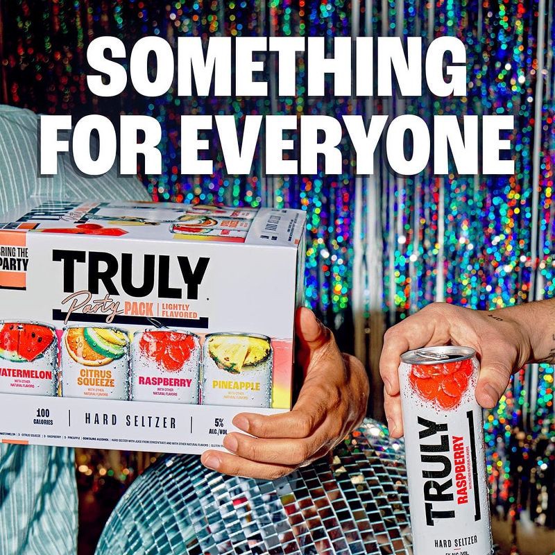 slide 6 of 9, Truly Spiked & Sparkling Truly Party Pack Variety Pack - 12pk/12 fl oz Cans, 12 ct; 12 fl oz