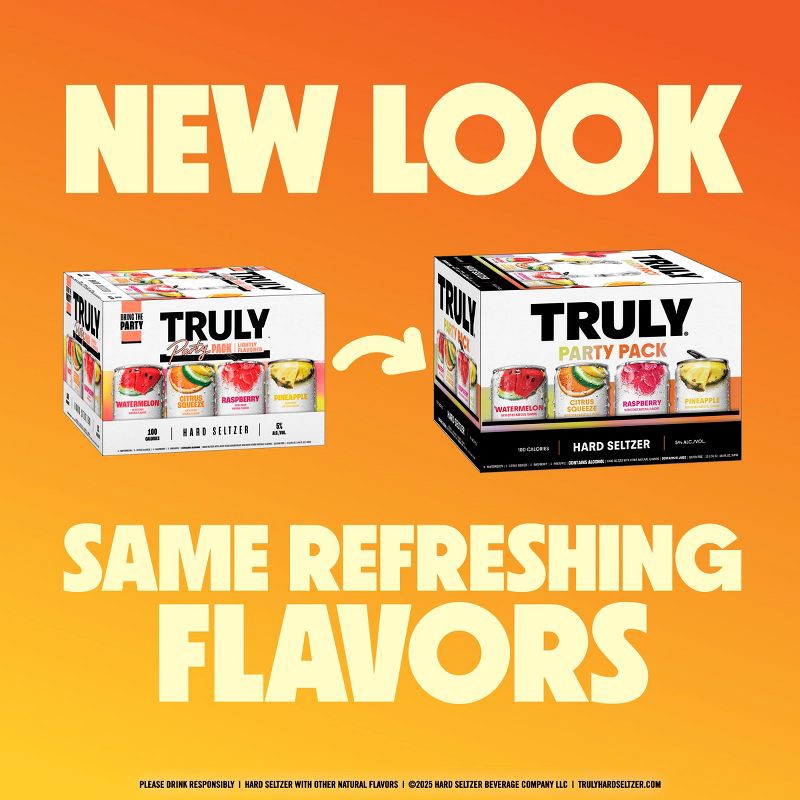 slide 6 of 9, Truly Spiked & Sparkling Truly Party Pack Variety Pack - 12pk/12 fl oz Cans, 12 ct; 12 fl oz