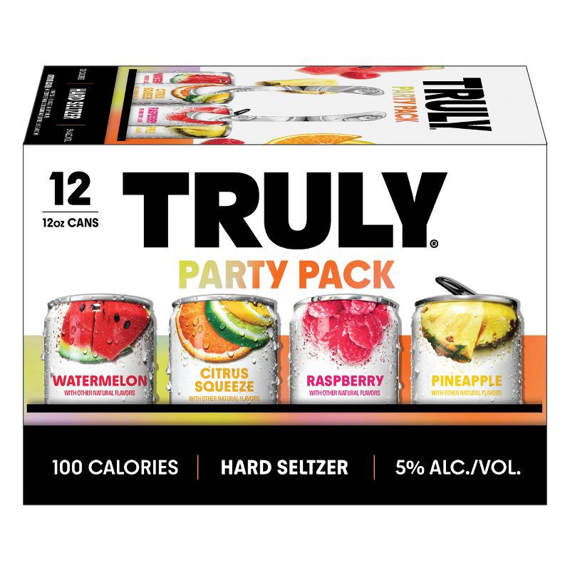 slide 7 of 9, Truly Spiked & Sparkling Truly Party Pack Variety Pack - 12pk/12 fl oz Cans, 12 ct; 12 fl oz