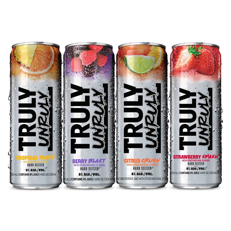 slide 2 of 6, Truly Spiked & Sparkling Truly Unruly Variety Pack - 12pk/12 fl oz Cans, 12 ct; 12 fl oz