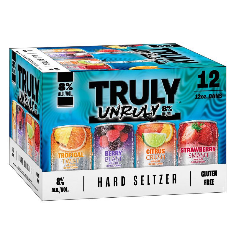 slide 5 of 6, Truly Spiked & Sparkling Truly Unruly Variety Pack - 12pk/12 fl oz Cans, 12 ct; 12 fl oz