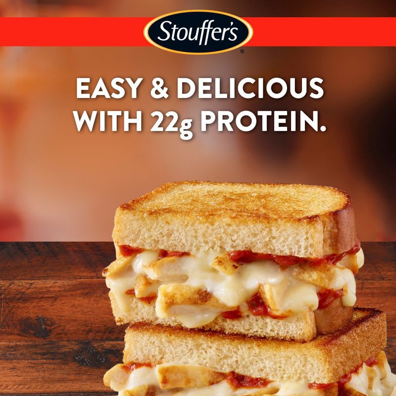 slide 4 of 8, Stouffer's Sandwich Melt Fulls Grilled Chicken Parmesan Frozen Lunch Meal - 6.6oz, 6.6 oz