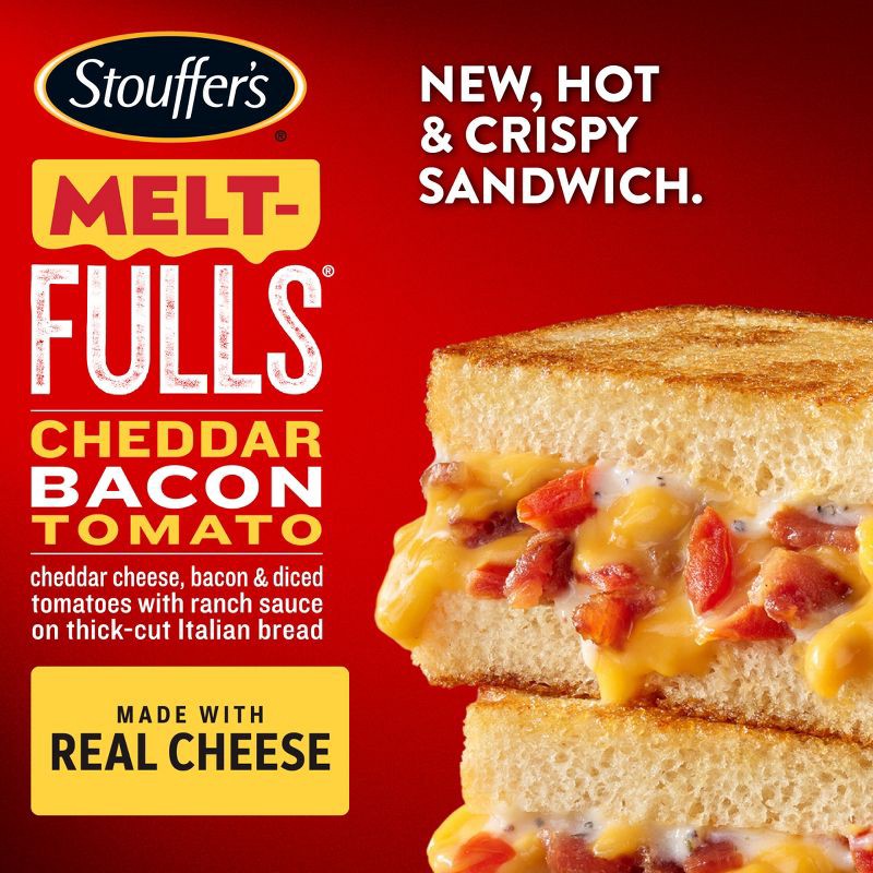 slide 4 of 10, Stouffer's Sandwich Melt-Fulls Cheddar Bacon Tomato Frozen Lunch Meal - 6.6oz, 6.6 oz