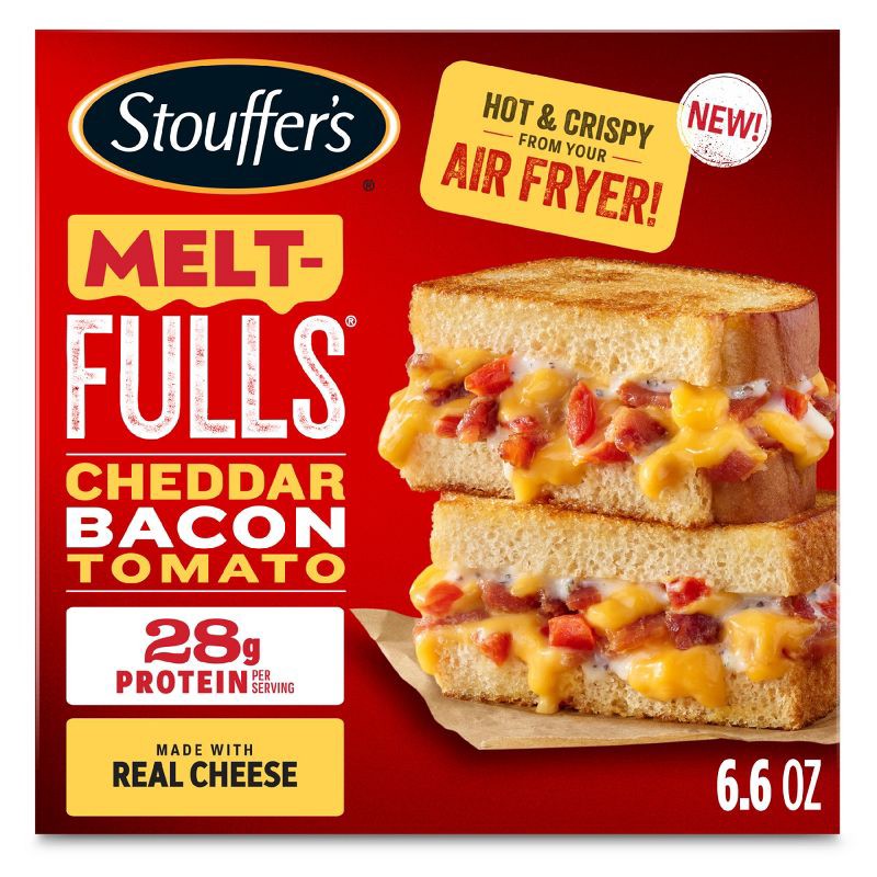 slide 1 of 10, Stouffer's Sandwich Melt-Fulls Cheddar Bacon Tomato Frozen Lunch Meal - 6.6oz, 6.6 oz