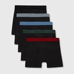 Hanes Originals Boys' 5pk SuperSoft Boxer Briefs - Black L