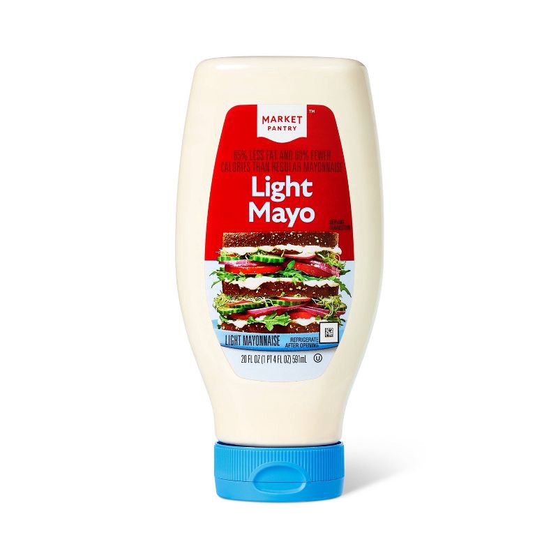 slide 1 of 3, Squeeze Light Mayonnaise - 20 fl oz - Market Pantry™, 20 fl oz