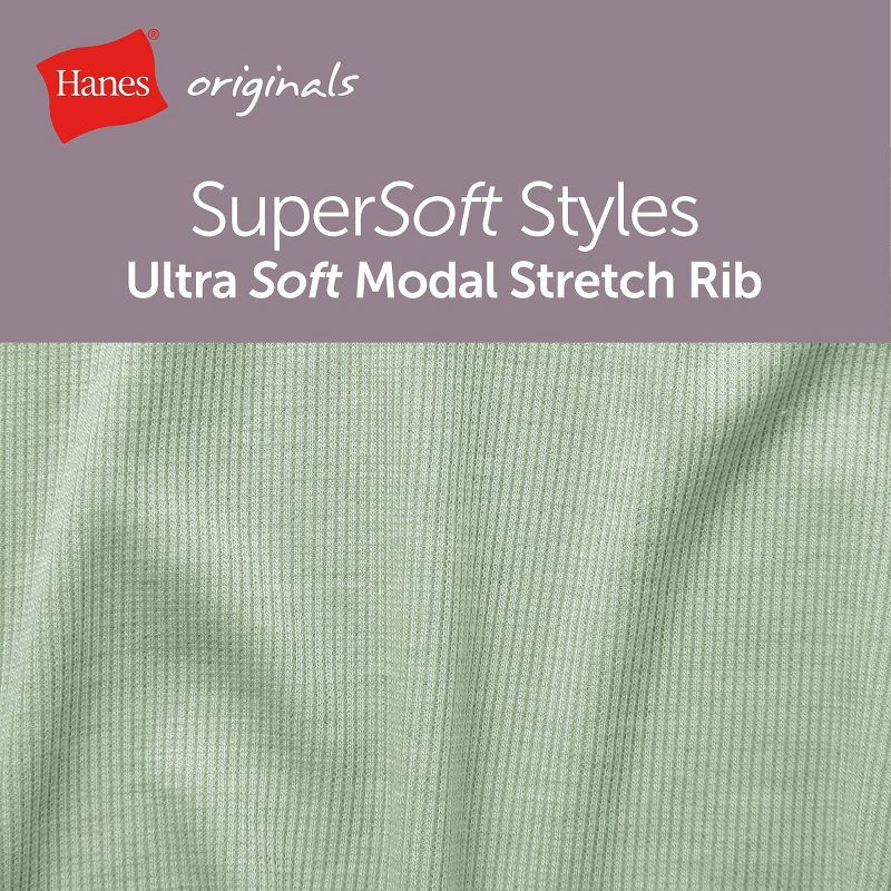 slide 7 of 7, Hanes Originals Girls' 5pk SuperSoft Bikini Underwear 12: Tagless, Moisture Wicking, Stretch Fabric, 5 ct