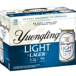 Yuengling Light Lager Beer 12 - 12 oz Cans