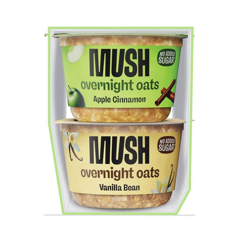 slide 4 of 4, MUSH Apple Cinnamon + Vanilla Overnight Oats - 20oz/4ct, 4 ct; 20 oz