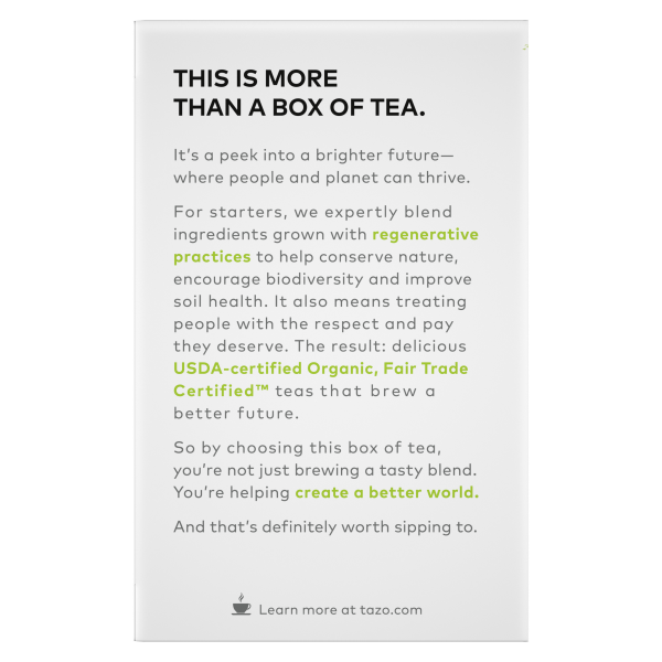 slide 5 of 16, TAZO TB ORG FT Organic Zen 6 16ct, 16 ct