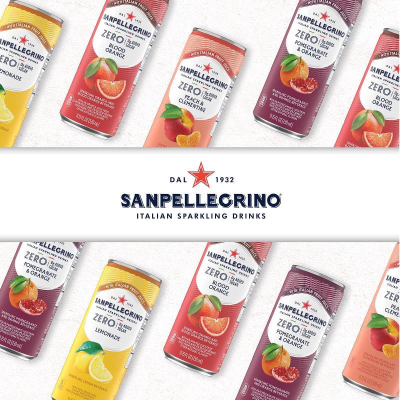 slide 5 of 10, Sanpellegrino Zero Limonata Italian Sparkling Beverage - 6pk/11.15 fl oz Cans, 6 ct; 11.15 fl oz