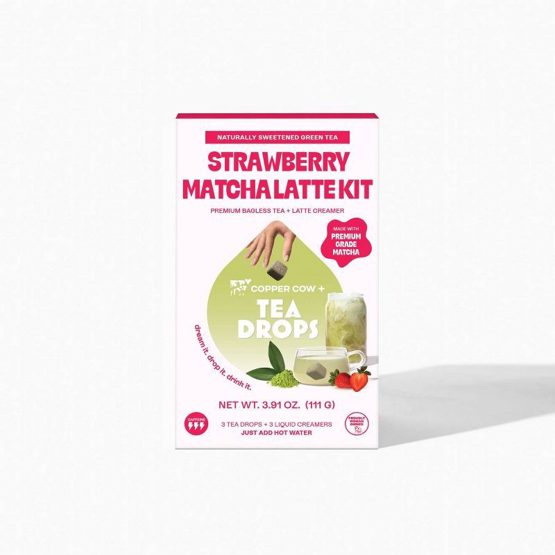 slide 2 of 16, Tea Drops Strawberry Matcha Latte Kit - 3.91oz, 3.91 oz