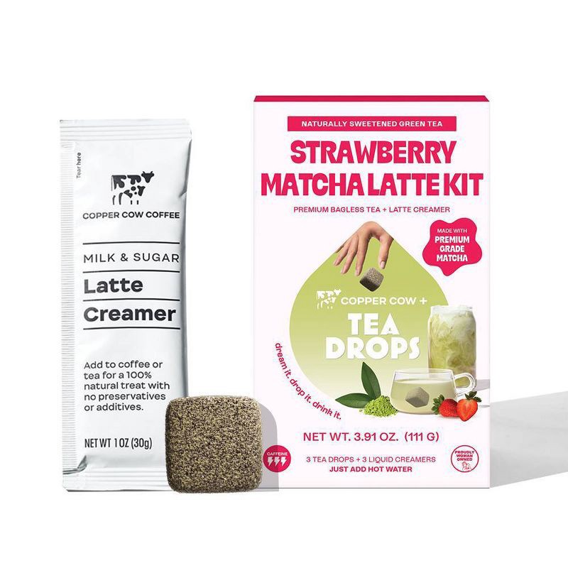 slide 11 of 16, Tea Drops Strawberry Matcha Latte Kit - 3.91oz, 3.91 oz